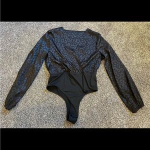 SHEIN Black Silk Bodysuit — Never been worn